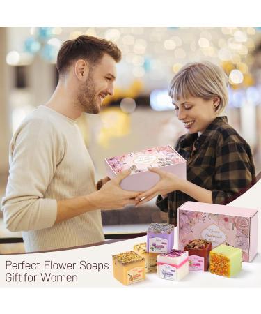 WANG BAO Handmade Flower Soap - Natural Essential Oil Bar for Body & Face | Sensitive Skin Formula | Pack of 6 4.23 oz - Buy Online on GoSupps.com