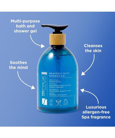 Sea Magik - Vegan Body Wash with Dead Sea Salt Refreshing and Cleansing Gel and Bath Soak Allergen Free for All Skin Types Hydrating Soothes Psoriasis and Eczema Cruelty Free (490ml) - Buy Online on GoSupps.com