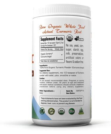 Organic Turmeric Powder 16oz - 1lb | 100% Raw Curcumin, GMO & Gluten Free - Buy Online on GoSupps.com