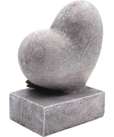 Anosta Heart on Base - Elegant Grave Decoration & Ornament (Grey/Rose) | International Shipping Available - Buy Online on GoSupps.com