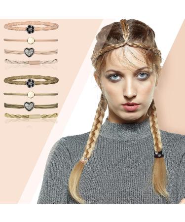 40 Pcs Boho Hair Tie Bracelet Set - Pretty Ponytail Holders & Accessories for Women, Girls - 4 Styles, Braided Elastic Hair Ties - Bulk Pack for Thick, Thin, Curly Hair - Buy Online on GoSupps.com