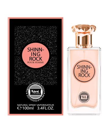 Hybrid & Company Women Shinning Rock Pour Femme Eau De Parfum Vaporisateur Natural Spray 3.4 Fl Oz
