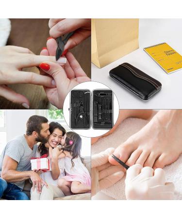 JamBer Manicure Set - 15 in 1 Stainless Steel Professional Grooming Kit for Thick Nails - Nail Clippers, Scissors, Pedicure Set - Cuticle Remover, Toe Nail Care - Travel Tool Kit - Mother's Day Gift - Buy Online on GoSupps.com