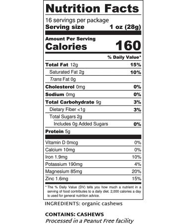 Organic Raw Cashew Halves 1lb - Non-GMO Fairtrade Vegan MYLK Grade - Buy Online on GoSupps.com