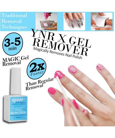 YNR Gel Nail Polish Remover Fast Gel Polish Remover Remove Gel Nail Polish Within 3-5 Minutes Quickily Removes Gel Nail Polishes - No Need for Foil Soaking or Wrapping 15ml 0.5 Fl Oz - Buy Online on GoSupps.com