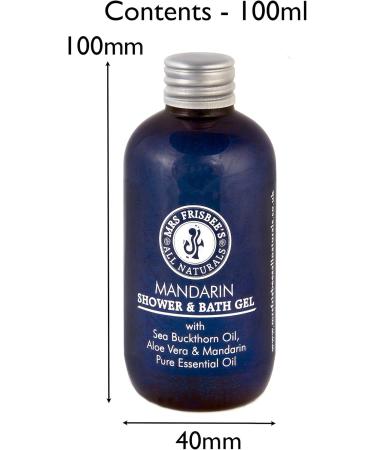 Mandarin Shower & Bath Gel made with Mandarin Pure Essential Oil Aloe Vera Sea Buckthorn and Soap Bark Tree Extract/Natural/Vegan/Sulphate Free/Cruelty Free (100ml) - Buy Online on GoSupps.com