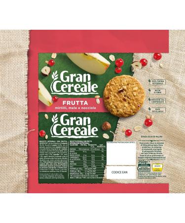 Mulino Bianco Gran Pack of 12 fruit and fibre multi-cereal biscuits 250 g - Buy Online on GoSupps.com