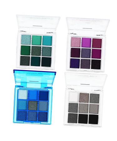 Healvian 4 Pcs Eye Shadow Palette Makeup Palette Eyeshadow Eye Shadow Pallets for Women Eye Makeup Plastic 1 count (Pack of 1) Multi