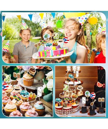 Affrolling 24 Pcs Havana Nights Party Cupcake Toppers Picks Summer Cocktail Cupcake Toppers Stick Havana Nights Party Decorations for Food Fruit Cake Toothpick Decor 12 Style - Buy Online on GoSupps.com