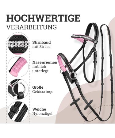 Esposita Bitless Bridle for Wooden Horses - Large Pink | International Shipping Available - Buy Online on GoSupps.com