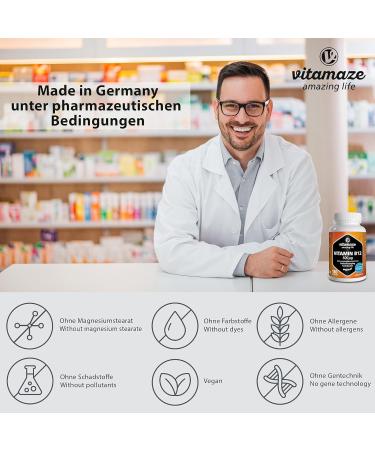 High-Dose Vegan Vitamin B12 Methylcobalamin 500 mcg - 180 Tablets for 6 Months | Pure Natural Supplements - Buy Online on GoSupps.com