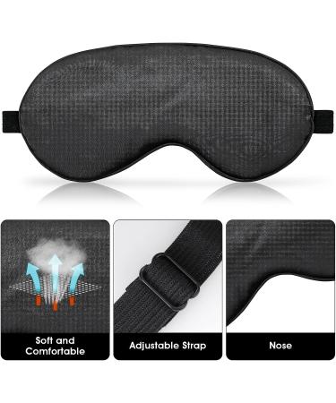 WLLHYF 3 Pcs Silk Sleep Mask Set - Soft Silk Eye Cover Blindfold with Elastic Strap - Night Blocking Out Light Eyeshade - Adjustable Travel Nap Sleep Eye Mask for Men and Women (Black Pink Blue) - Buy Online on GoSupps.com