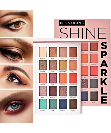 Eye Shadow Palette Makeup - Eye Shadow Pallet 20 Colors | Matte Shimmer Makeup Palette Long Lasting Waterproof Colorful Powder Eye Shadows Pigmented Makeup Palette Pochy - Buy Online on GoSupps.com
