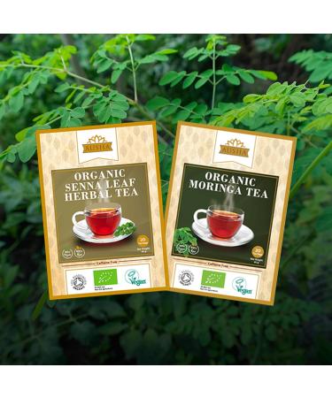 Ausha Senna Leaves Tea - 20 Tea Bags for Constipation Relief | Natural Laxative & Detox Cleanse - 20 Count Pack - Buy Online on GoSupps.com