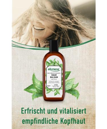 Alkmene Hair Balm with Organic Nettle - Vegan Hair Care for Sensitive Scalp & Fine Hair | Provitamin B5 | 6-Pack (6x250ml) | No Silicone Parabens Mineral Oil SLS & SLES - Buy Online on GoSupps.com