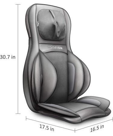 Comfier Shiatsu Massage Seat Support - Kneading Rolling Vibration & Heat for Neck Shoulder Back & Thighs | Perfect Father's Day Gift - Buy Online on GoSupps.com