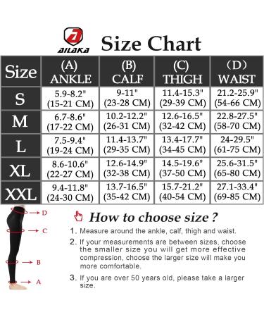 Ailaka Graduated Compression Pantyhose 20-30mmHg - High Waist Support Stockings for Varicose Veins & Edema - X-Large Beige (1 Pair) - Buy Online on GoSupps.com
