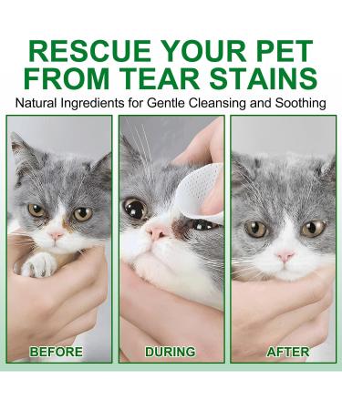 150 Pre-Soaked Cotton Pads for Dogs & Cats | Tear Stain Remover Towels | Eye Dirt & Infection Prevention - Buy Online on GoSupps.com