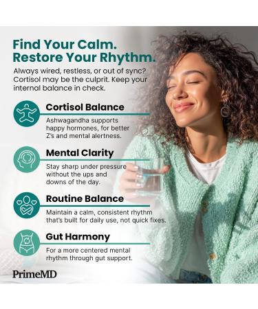 5-in-1 Cortisol Supplement for Women and Men with Ashwagandha for Calmness Focus and Adrenal Support Supplements with Shilajit Extract Magnesium Glycinate Probiotics (120 ct) (Pack of 1) 120 Count (Pack of 1) - Buy Online on GoSupps.com