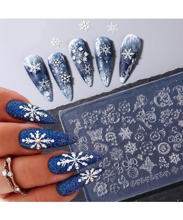 MCAORI 3D Nail Art Mold with Variety of Patterns Template Carving Sticker Stencil Tools Creative Stunning Nail Decorations - Buy Online on GoSupps.com