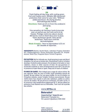 NIVEA Fresh Pure 0% Aluminum 48H Dry Spray Deodorant 150ml - Buy Online on GoSupps.com