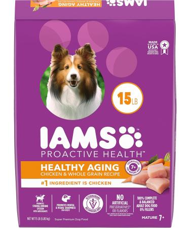 IAMS Proactive Health Dry Dog Food - Mature (7+) - Original 6.8kg Bag & Proactive Health Healthy Kitten Dry Cat Food with Chicken 1.59kg Bag 6.8 kg (Pack of 1) Dog Food + PET_FOOD 10146542 - Buy Online on GoSupps.com