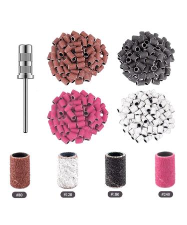 qing meng grinding sleeve nail cutter 100 pieces grinding sleeve grinding cap nail miller 80/120/140grit grinding sleeve for manicure nail design pedicure nail art 100# - Buy Online on GoSupps.com