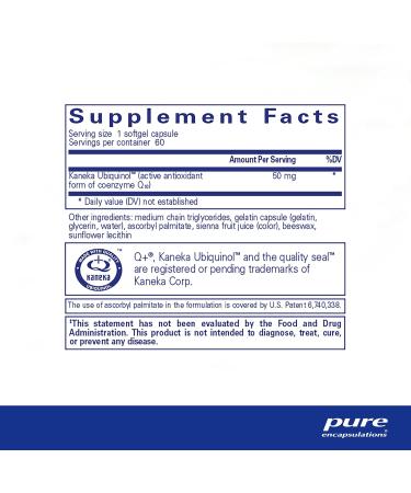 Pure Encapsulations Ubiquinol-QH 50 mg Softgel Capsules | Immune Cellular & Cardiovascular Support | 60 Count - Buy Online on GoSupps.com