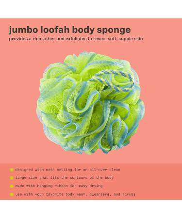 Freeman Jumbo Net Body Sponge for Exfoliating & Deep Cleaning - Large Pouf for Bath & Shower - Men & Women - Multicolored - Buy Online on GoSupps.com
