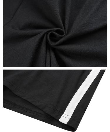 Shop Lithherday Women's Sports Shorts - Breathable Elastic Waistband Ideal for Fitness Running & Gym | Summer Training Stripped Jogging Pants in Black - Buy Online on GoSupps.com