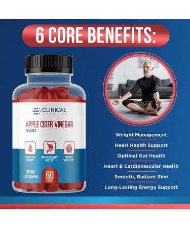 Apple Cider Vinegar Gummies for Weight Management & Immune Health - B Vitamins, Pomegranate, Beet Root - 60 Gummies - USA Made - Buy Online on GoSupps.com