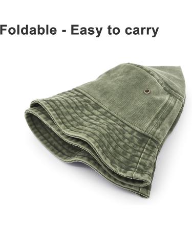 Washed Denim Wide Brim Bucket Hat | Outdoor Sun Cap for Fishing & Hiking - Buy Online on GoSupps.com