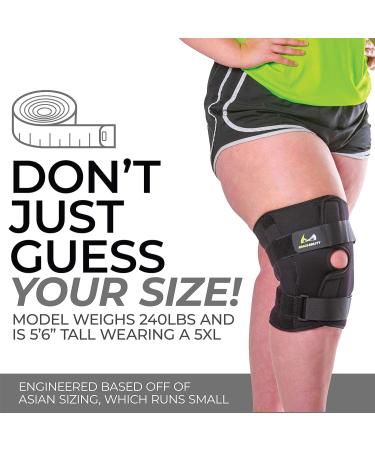 Buy BraceAbility XXXXL Plus Size Knee Brace - Bariatric Hinged Support for Meniscus Tears Arthritis Tendonitis & Injuries - Perfect for Bigger Legs & Thighs - Buy Online on GoSupps.com