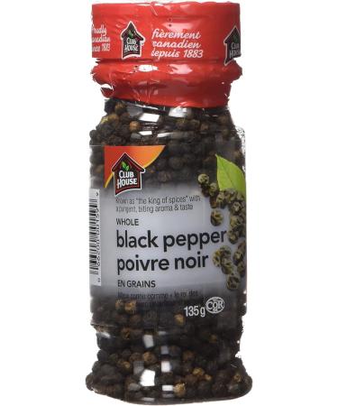Club House Quality Natural Herbs & Spices Whole Black Pepper 135g 135 g (Pack of 1) - Buy Online on GoSupps.com