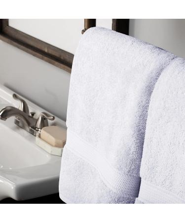 Superior Solid Egyptian Cotton Bath Towel Set - 30 x 55 - White - 2-Piece Set - Buy Online on GoSupps.com