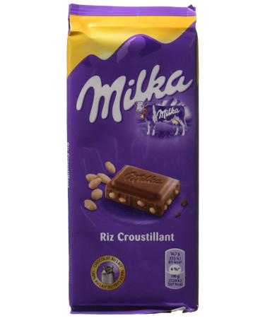Milka Crispy Rice Chocolate Bar 2x100 g - Pack of 7