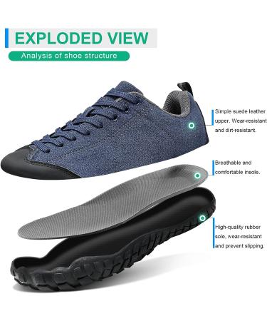 ASHION Boys Hiking Shoes | Wide Toe Box | Lightweight Athletic Sneaker | Deep Blue 1021 - Buy Online on GoSupps.com