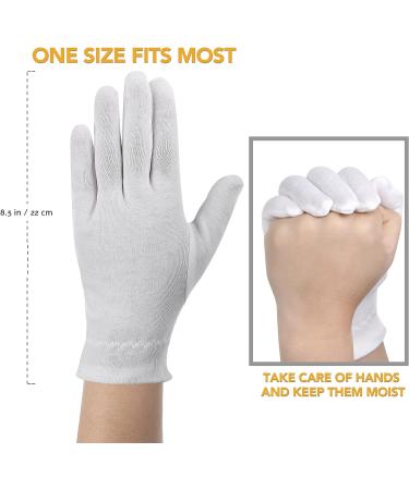 XS Cotton Moisturizing Gloves for Dry Hands - 5 Pairs for Eczema Treatment and Skin Spa Therapy - Buy Online on GoSupps.com