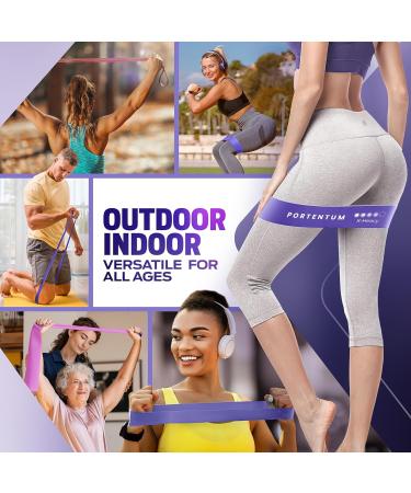 PORTENTUM Resistance Bands 23.62 inches diameter and 1.97 inches height Purple - Buy Online on GoSupps.com