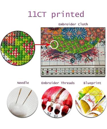 Redxing Stamped Cross Stitch Kit for Beginners - Tree of Life Design - DIY Embroidery Starter Kit - 11CT - 15.7 x 21.3 inch - Adults Needlepoint Kit - Buy Online on GoSupps.com