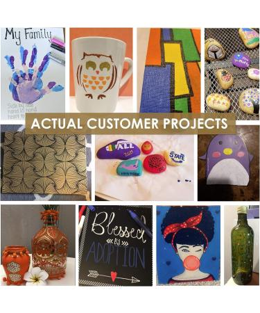 12-Color Acrylic Paint Pens | For Rock, Glass, Wood, Porcelain, Ceramic, Fabric, Paper | Medium Point Markers for Calligraphy, Kindness Rocks, Mugs | Arts and Crafts Supplies - Buy Online on GoSupps.com