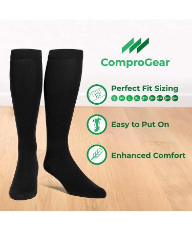 ComproGear 6XL Compression Socks in Onyx Black - Support for Maximum Comfort - Buy Online on GoSupps.com