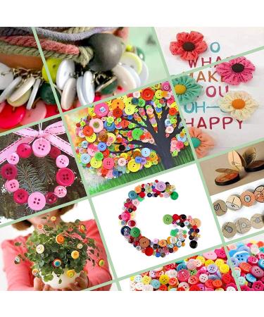Greentime 1500 pcs Round Resin Buttons Mixed Color Assorted Sizes for Crafts Sewing DIY Manual Button Painting DIY Handmade Ornament Buttons  2 Holes and 4 Holes - Buy Online on GoSupps.com