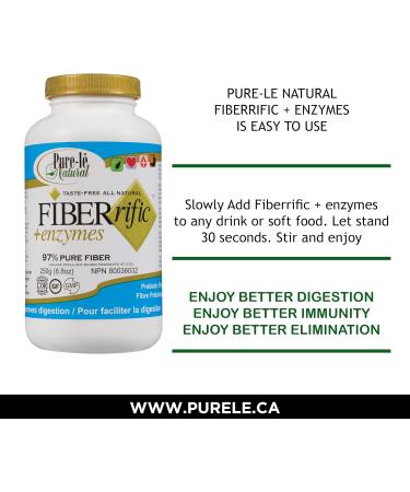 Fiberrific +Enzymes 250g (60 servings) Vegan Digestive Supplement - Mixes clear NO taste NO texture NEVER Thickens. - Buy Online on GoSupps.com