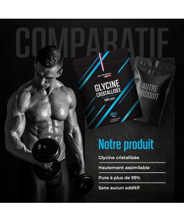 GLYCINE Poudre de Glycine Cristallis e Acide Amin Vegan 100% Pur Articulations Tendons Ligaments Synth se du Collag ne Aide au Sommeil 300 g Nutrimea Fabriqu en France - Buy Online on GoSupps.com