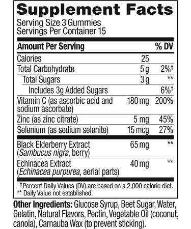 OLLY Immunity Gummy - Elderberry, Zinc, Vitamin C Supplement for Active Immune Support - 90 Count - Buy Online on GoSupps.com