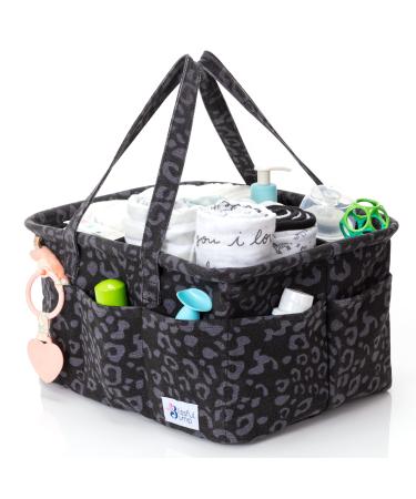 Diaper Organizer Caddy - Portable Baby Diaper Caddy with Pockets, Adjustable Compartments - Chic Diaper Basket for Boy, Girl - Modern Changing Table Organizer, The Blissful Bump Diaper Caddy