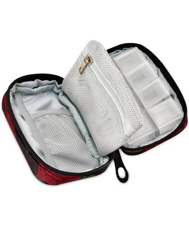Xigua Rose Flower Pill Case | 7-Day Travel Organizer for Vitamins & Medication | Zipper Closure | International Shipping - Buy Online on GoSupps.com