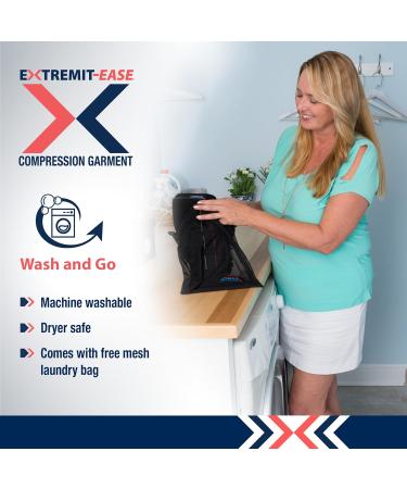 Extremite Tease Compression Bandage for Lower Legs | 30-50 mmHg Size M | Ideal for Lymphedema Venous Insufficiency & Post-Op Edema - Black - Buy Online on GoSupps.com