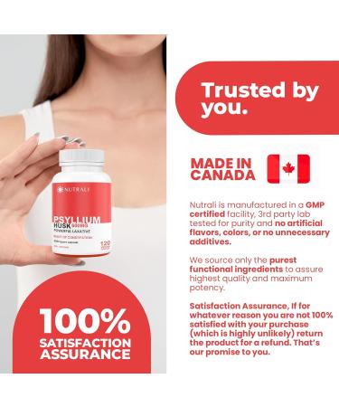 New ULTRA STRENGTH Psyllium Husk Fiber Capsules - 600mg Pure Psyllium Fibre Powder Powerful Whole Supplement for Digestive Health Bloating and Constipation Relief for Adults Non-GMO Gluten-Free Laxatives Promote Gentle Bowel Movement and Cleanse - 120 Veg - Buy Online on GoSupps.com